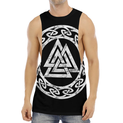 Viking Valhalla Symbol Print Men's Muscle Tank Top