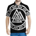 Viking Valhalla Symbol Print Men's Polo Shirt