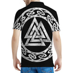 Viking Valhalla Symbol Print Men's Polo Shirt