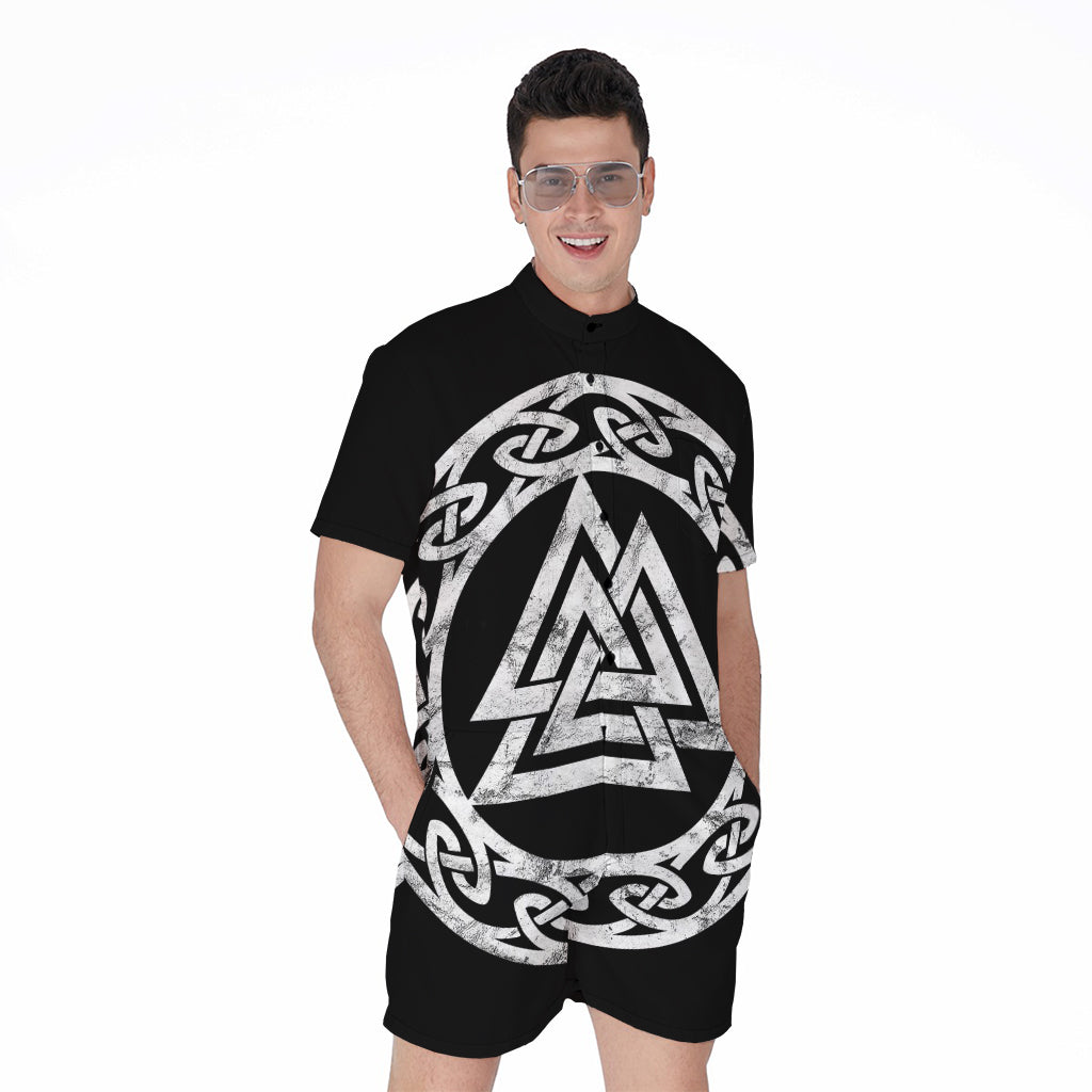 Viking Valhalla Symbol Print Men's Rompers