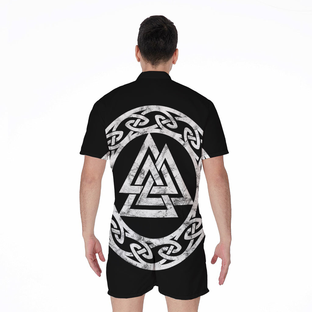 Viking Valhalla Symbol Print Men's Rompers