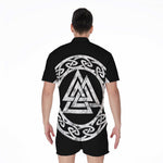 Viking Valhalla Symbol Print Men's Rompers