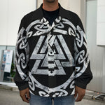Viking Valhalla Symbol Print Men's Shirt Jacket