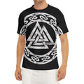 Viking Valhalla Symbol Print Men's Short Sleeve Rash Guard
