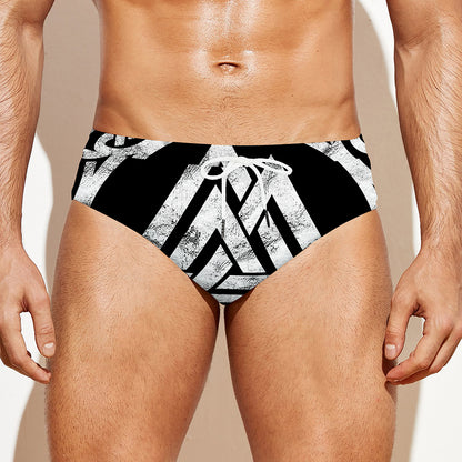 Viking Valhalla Symbol Print Men's Swim Briefs