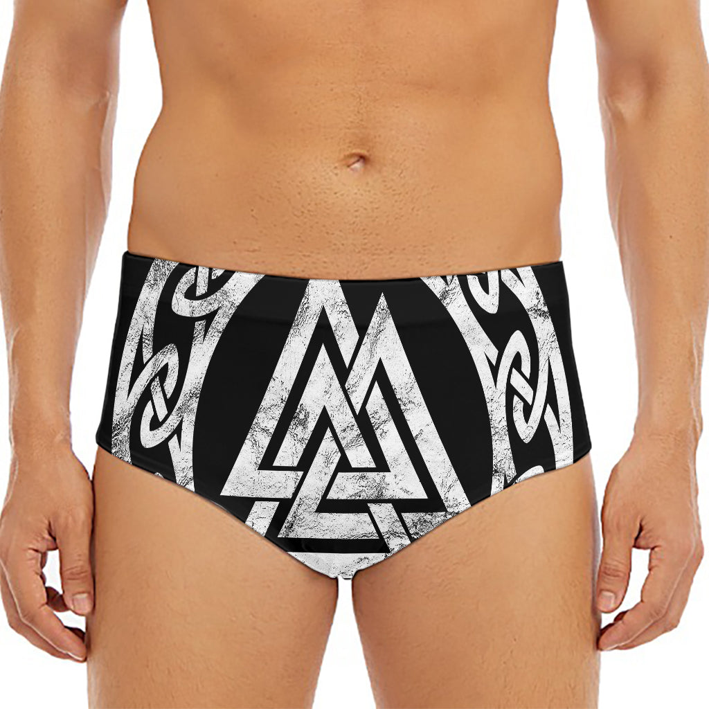 Viking Valhalla Symbol Print Men's Triangle Swim Briefs