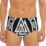 Viking Valhalla Symbol Print Men's Triangle Swim Briefs