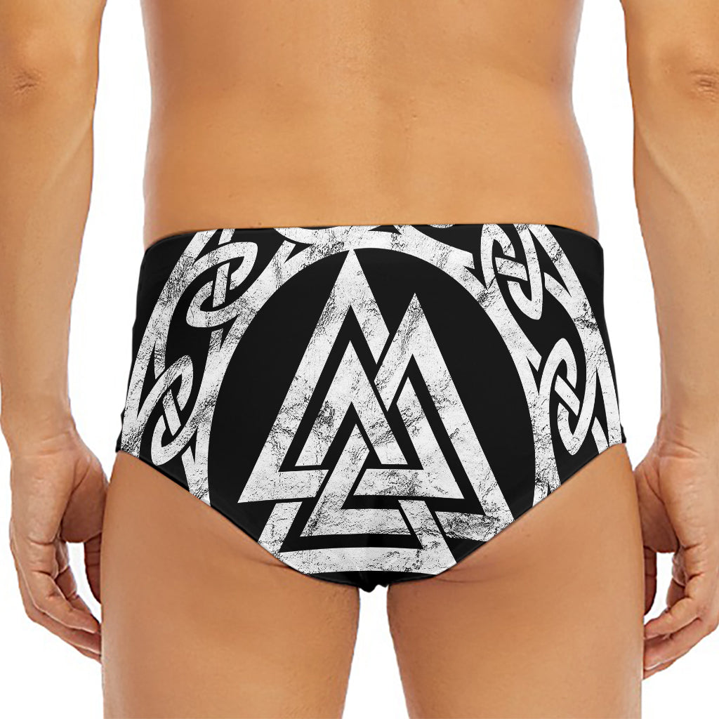 Viking Valhalla Symbol Print Men's Triangle Swim Briefs