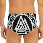Viking Valhalla Symbol Print Men's Triangle Swim Briefs