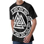 Viking Valhalla Symbol Print Men's Velvet T-Shirt