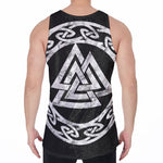 Viking Valhalla Symbol Print Men's Velvet Tank Top