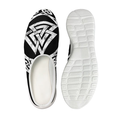 Viking Valhalla Symbol Print Mesh Casual Shoes