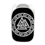 Viking Valhalla Symbol Print Mesh Laundry Hamper