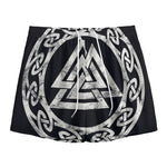 Viking Valhalla Symbol Print Mesh Shorts