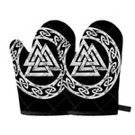 Viking Valhalla Symbol Print Oven Mitts
