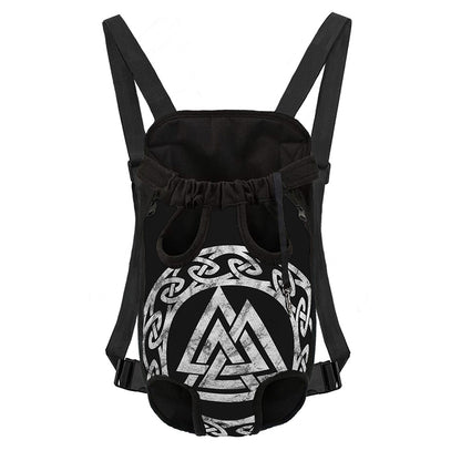 Viking Valhalla Symbol Print Pet Carrier Backpack