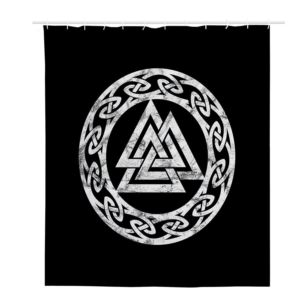 Viking Valhalla Symbol Print Polyester Shower Curtain