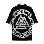 Viking Valhalla Symbol Print Rayon Hawaiian Shirt