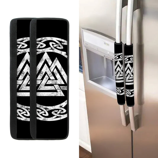 Viking Valhalla Symbol Print Refrigerator Handle Covers