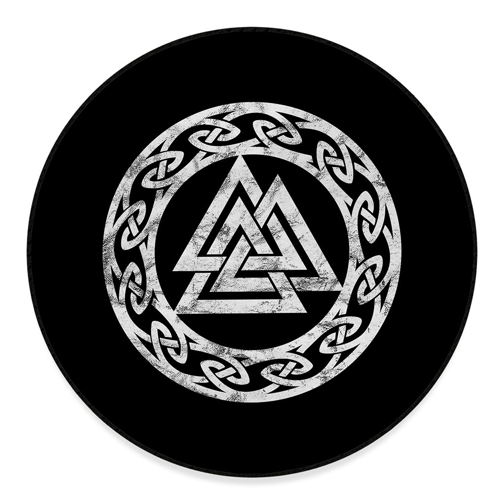 Viking Valhalla Symbol Print Round Floor Mat