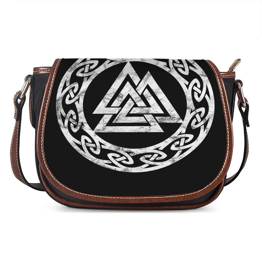 Viking Valhalla Symbol Print Saddle Bag