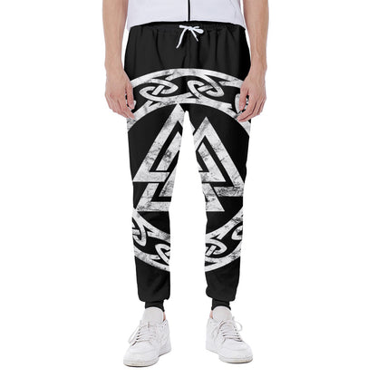Viking Valhalla Symbol Print Scuba Joggers