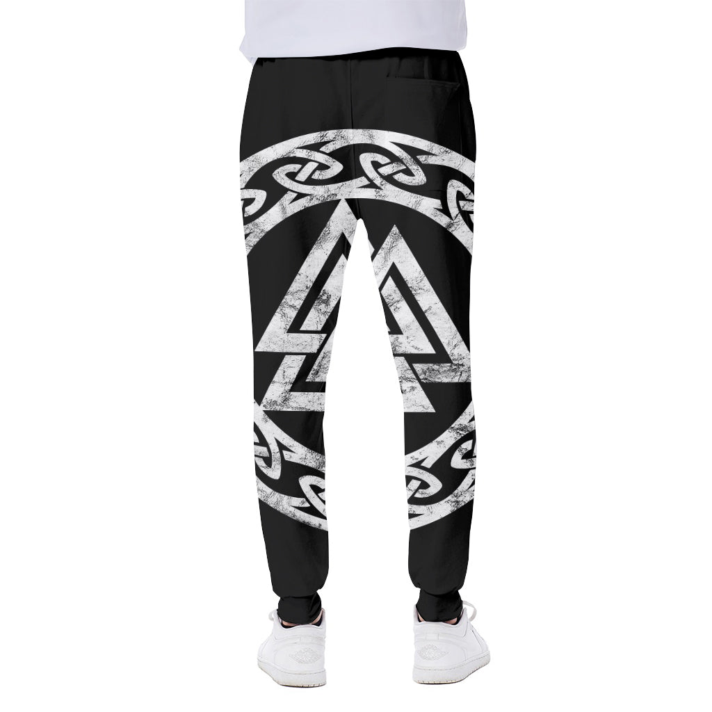 Viking Valhalla Symbol Print Scuba Joggers