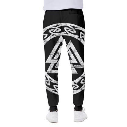 Viking Valhalla Symbol Print Scuba Joggers