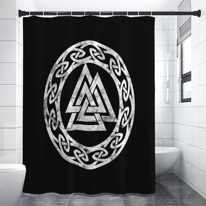 Viking Valhalla Symbol Print Shower Curtain