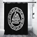 Viking Valhalla Symbol Print Shower Curtain