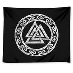 Viking Valhalla Symbol Print Tapestry