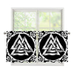 Viking Valhalla Symbol Print Tier Curtains