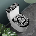 Viking Valhalla Symbol Print Toilet Lid And Tank Cover Set