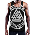 Viking Valhalla Symbol Print Men's Workout Tank Top