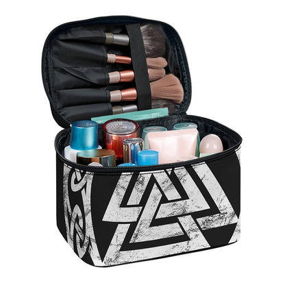 Viking Valhalla Symbol Print Travel Makeup Bag