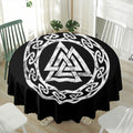 Viking Valhalla Symbol Print Waterproof Round Tablecloth
