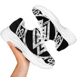 Viking Valhalla Symbol Print White Chunky Shoes