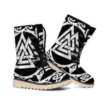 Viking Valhalla Symbol Print Winter Boots