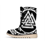 Viking Valhalla Symbol Print Winter Boots