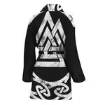 Viking Valhalla Symbol Print Women's Bathrobe