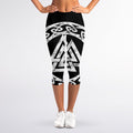 Viking Valhalla Symbol Print Women's Capri Leggings