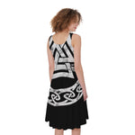 Viking Valhalla Symbol Print Women's Sleeveless Dress