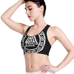 Viking Valhalla Symbol Print Women's Sports Bra