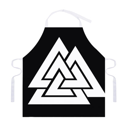 Viking Valknut Symbol Print Adjustable Apron