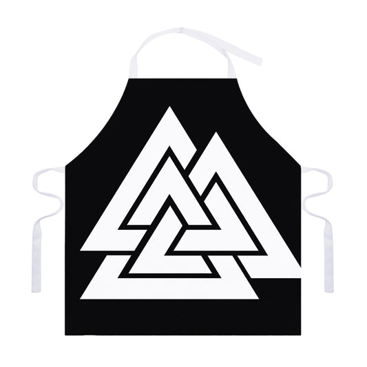 Viking Valknut Symbol Print Adjustable Apron