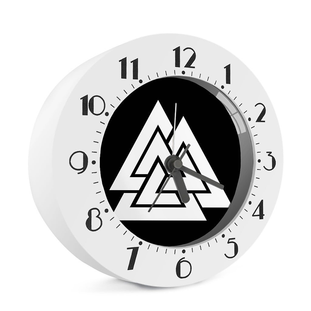 Viking Valknut Symbol Print Alarm Clock