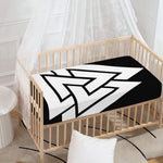 Viking Valknut Symbol Print Baby Crib Sheet