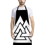 Viking Valknut Symbol Print Bib Apron With Pocket