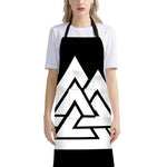 Viking Valknut Symbol Print Bib Apron With Pocket