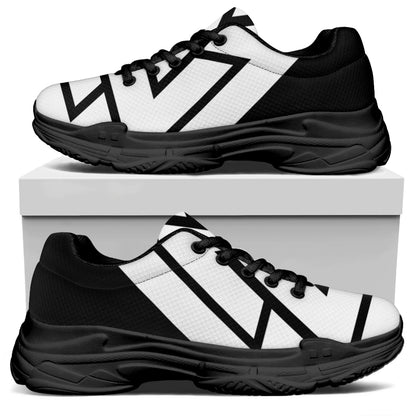 Viking Valknut Symbol Print Black Chunky Shoes